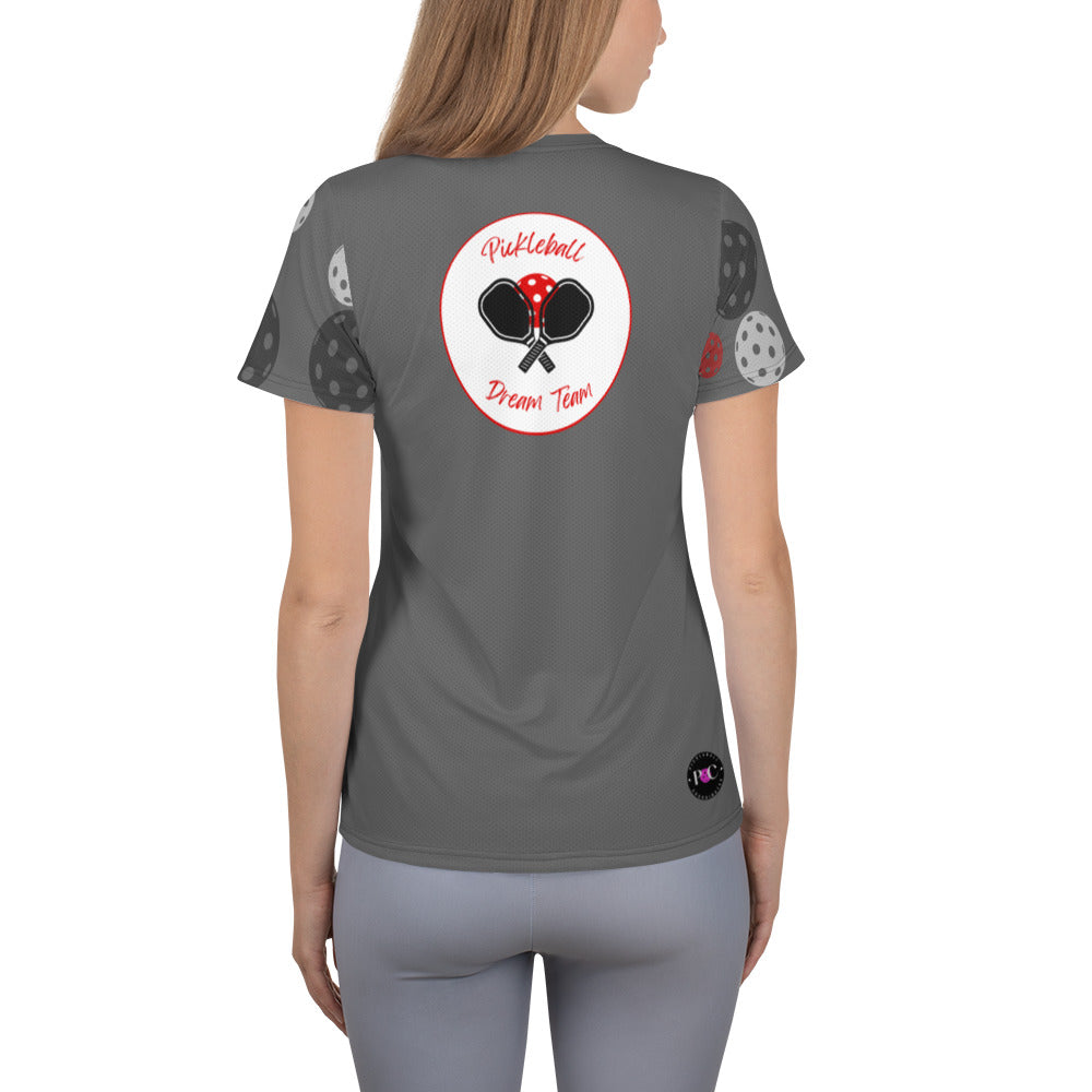 League-BR - Womens - Athletic T-Shirt (Black & Red Dream Team)