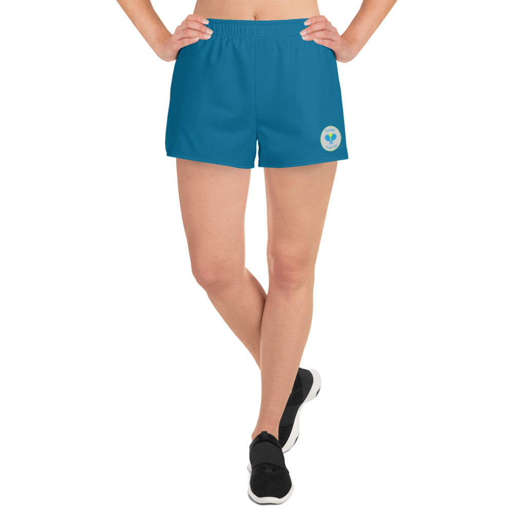 League-BG - Womens - Athletic Shorts (Blue & Green DT)