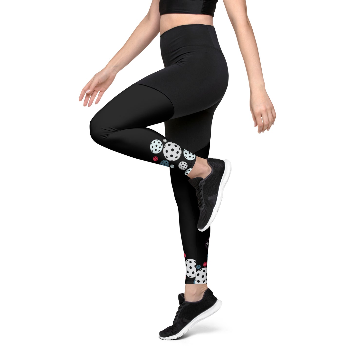 BMR Sports Leggings with Bottom Ball Pattern
