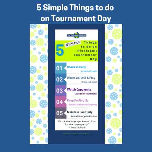 Poster - 5 Simple Things To Do On Tournament Day (PDF Poster)