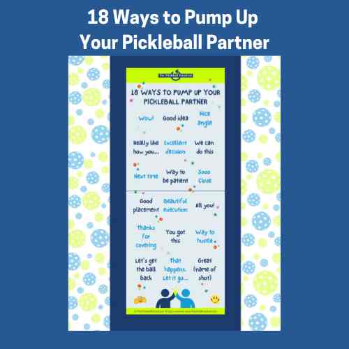 Poster - 18 Ways to Pump Up Your Pickleball Partner (PDF Poster)