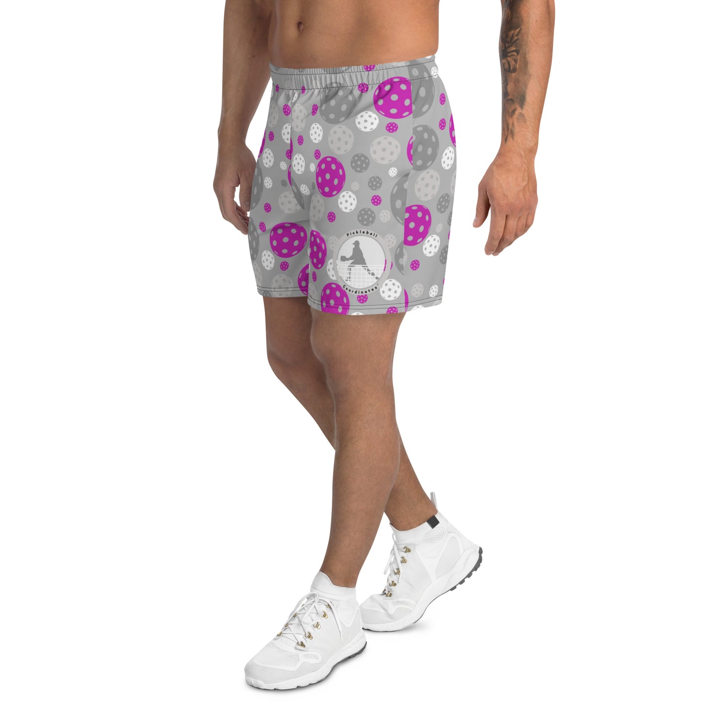 PB Coordinates - Blush - Mens - Athletic Long Shorts, patterned (silver)