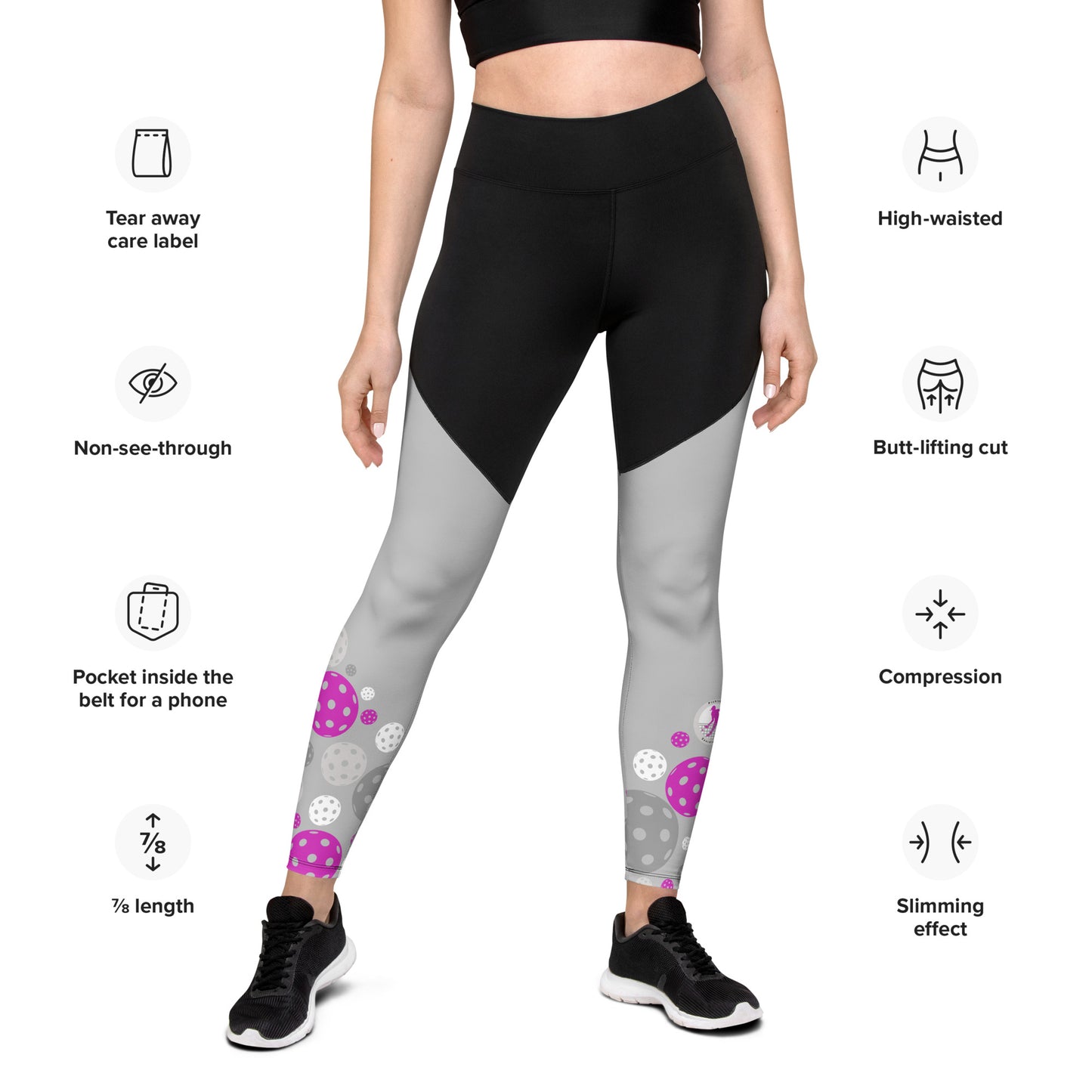 PB Coordinates - Blush -  Womens - Sports Leggings (silver)