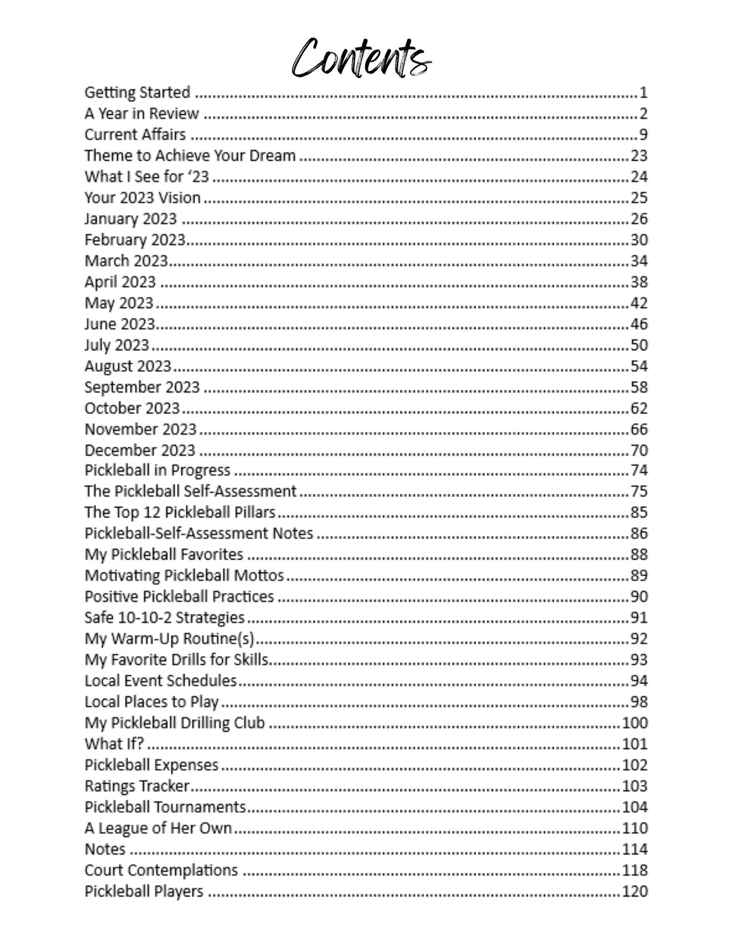 2023 Women's Pickleball Planner (Printed)