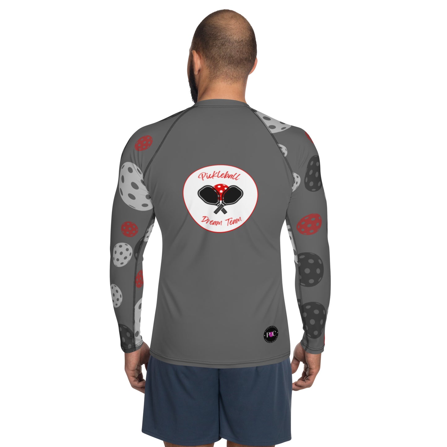 League-BR - Mens - UPF Long Sleeve Sun Shirt (Black & Red Dream Team)