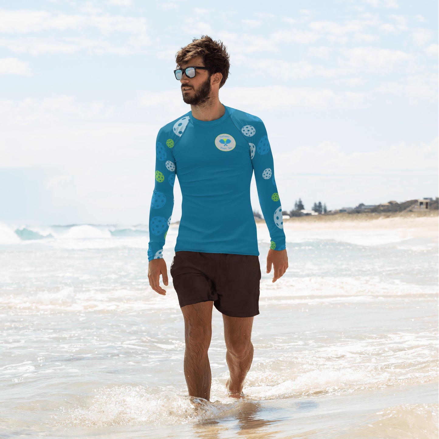 League-BG - Mens - UPF Long Sleeve Sun Shirt (Blue & Green Dream Team)