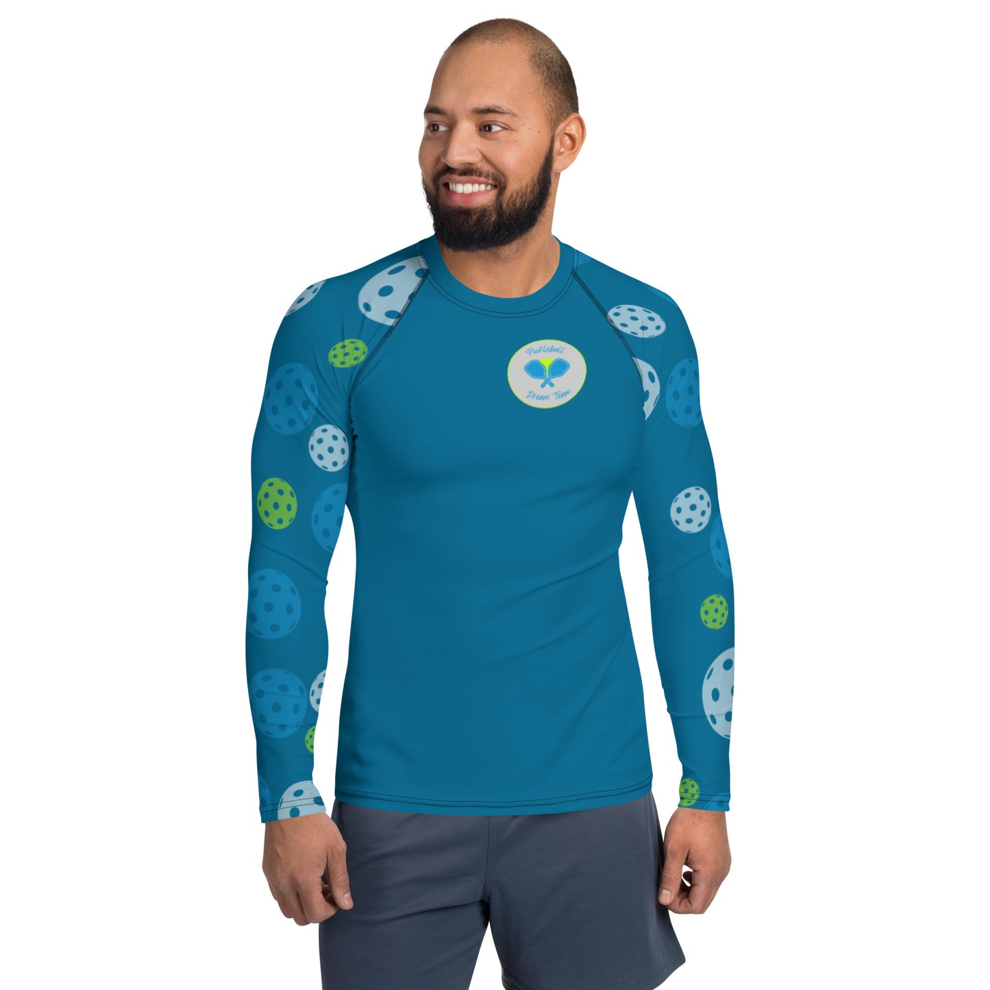 League-BG - Mens - UPF Long Sleeve Sun Shirt (Blue & Green Dream Team)