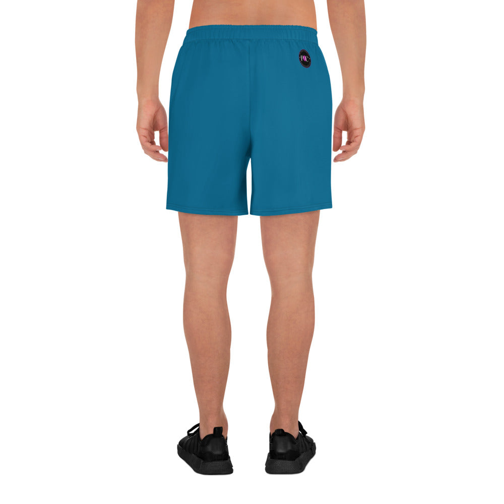 League-BG - Mens - UPF Athletic Shorts (Blue & Green DT)