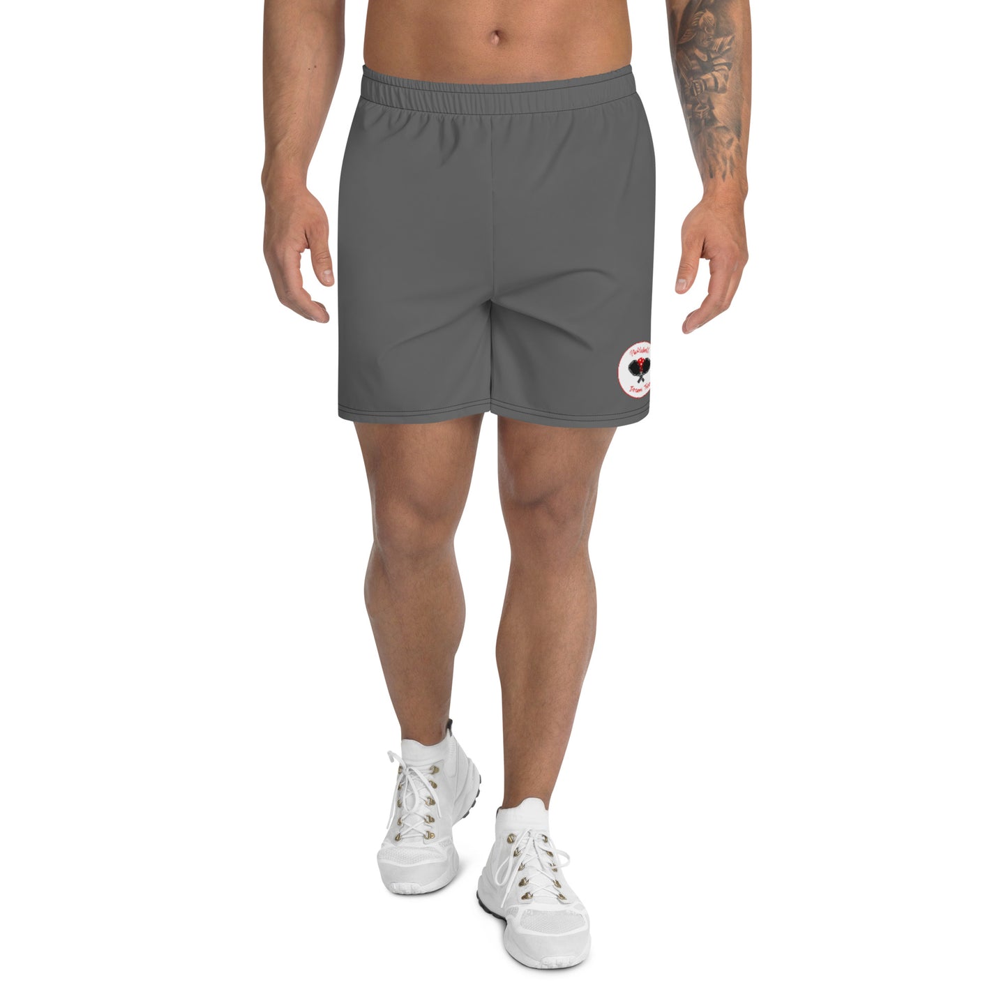 League-BR - Mens - UPF Athletic Shorts (Black & Red Dream Team)