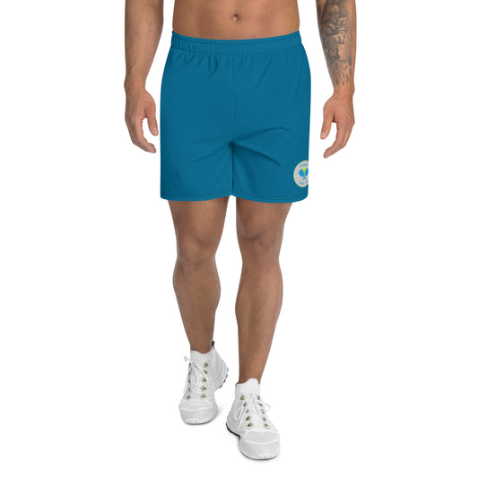 League-BG - Mens - UPF Athletic Shorts (Blue & Green DT)