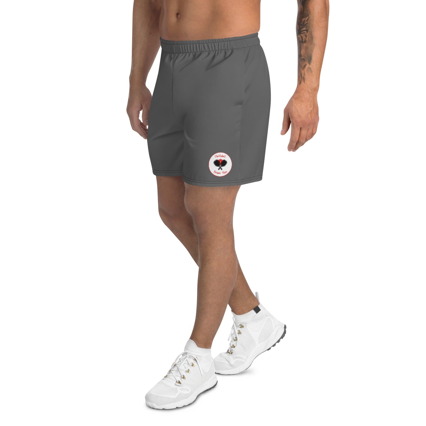 League-BR - Mens - UPF Athletic Shorts (Black & Red Dream Team)