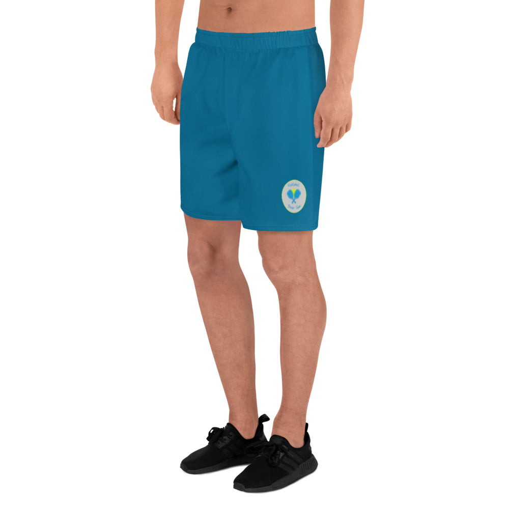 League-BG - Mens - UPF Athletic Shorts (Blue & Green DT)