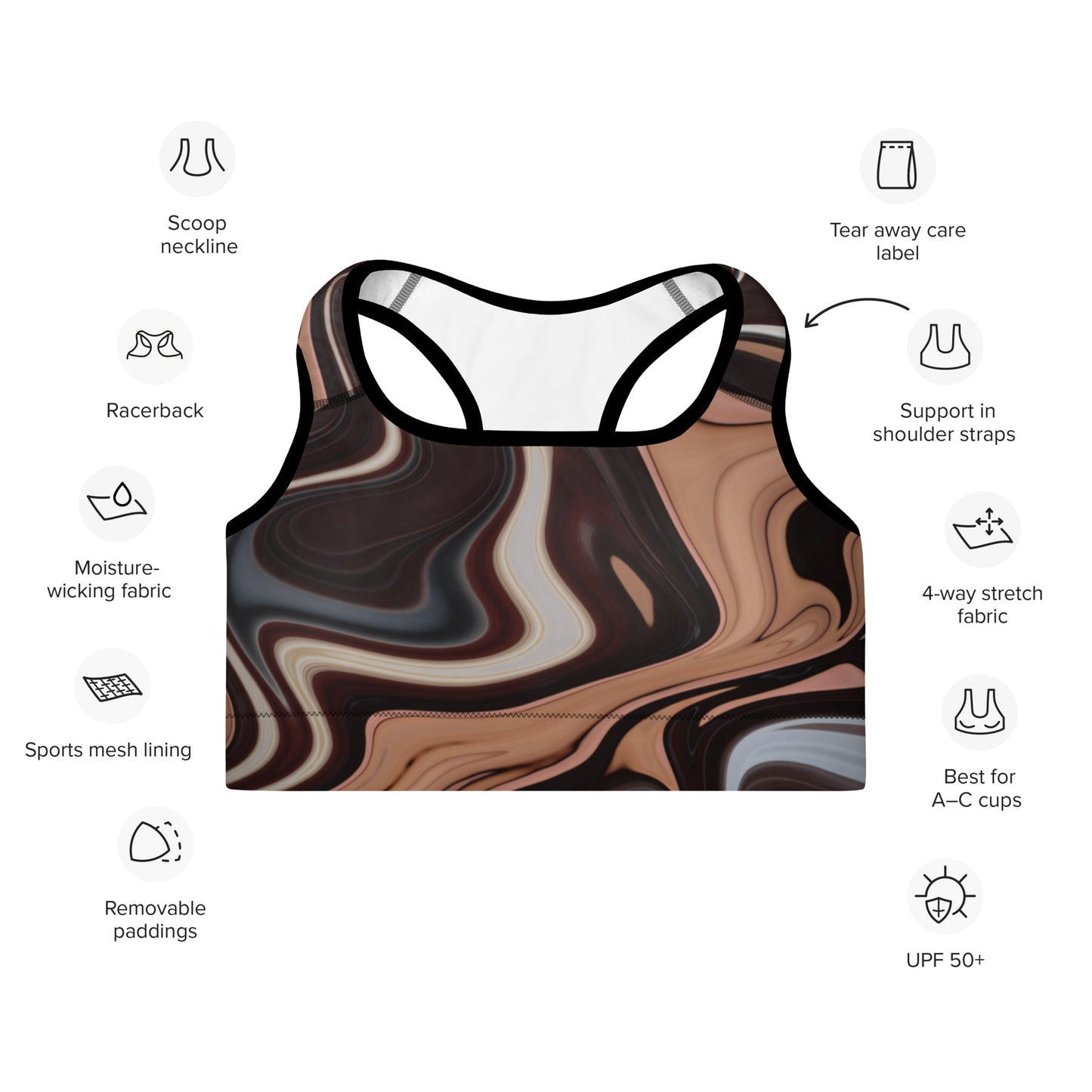 PB Coordinates - Ore - Womens - Padded Sports Bra