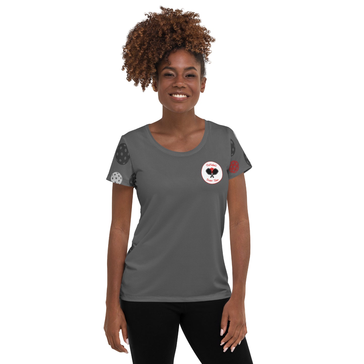 League-BR - Womens - Athletic T-Shirt (Black & Red Dream Team)