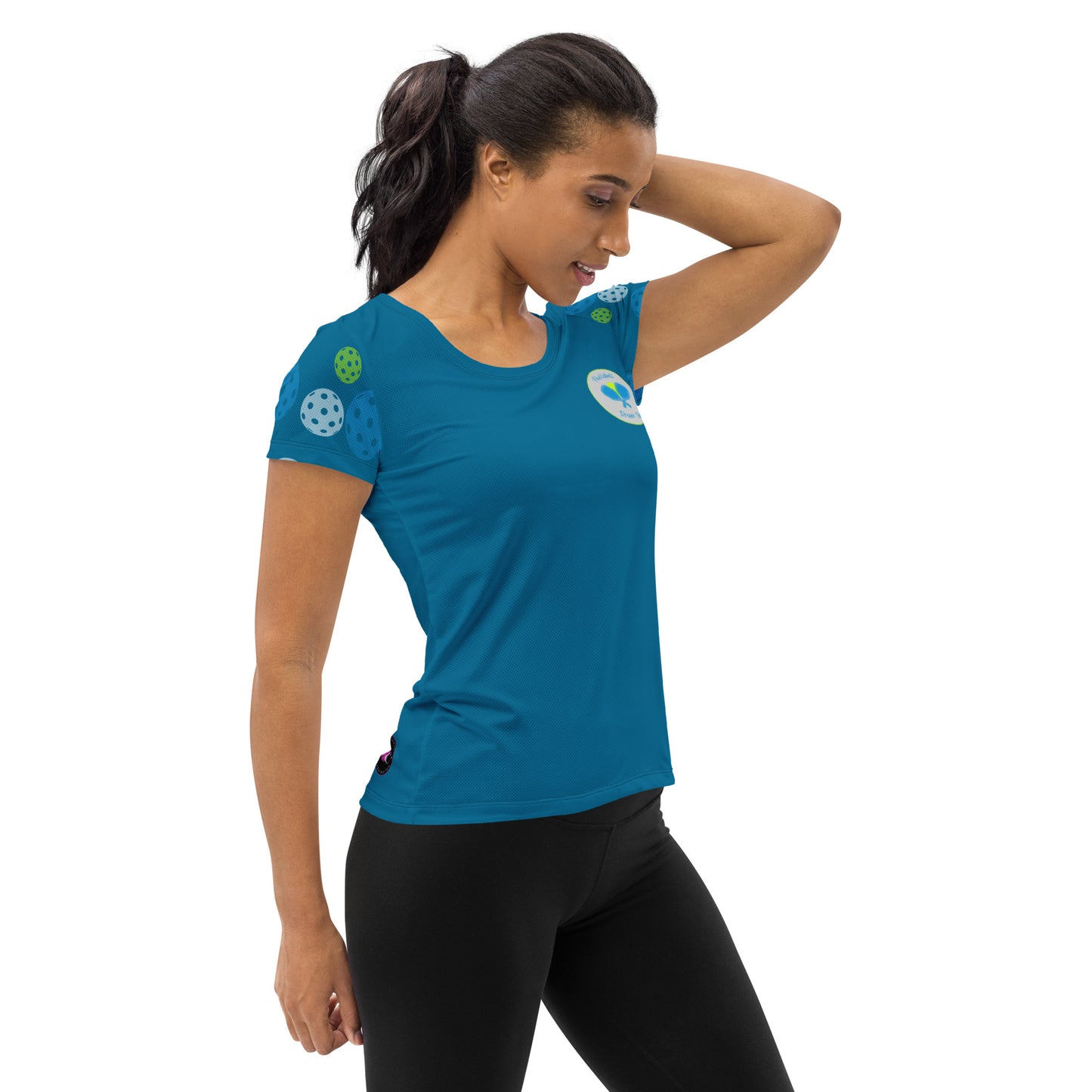 League-BG - Womens - Athletic T-Shirt (Blue & Green DT)