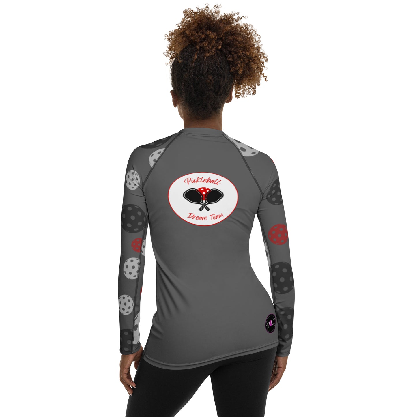 League-BR - Womens - UPF Long Sleeve Sun Shirt (Black & Red Dream Team)