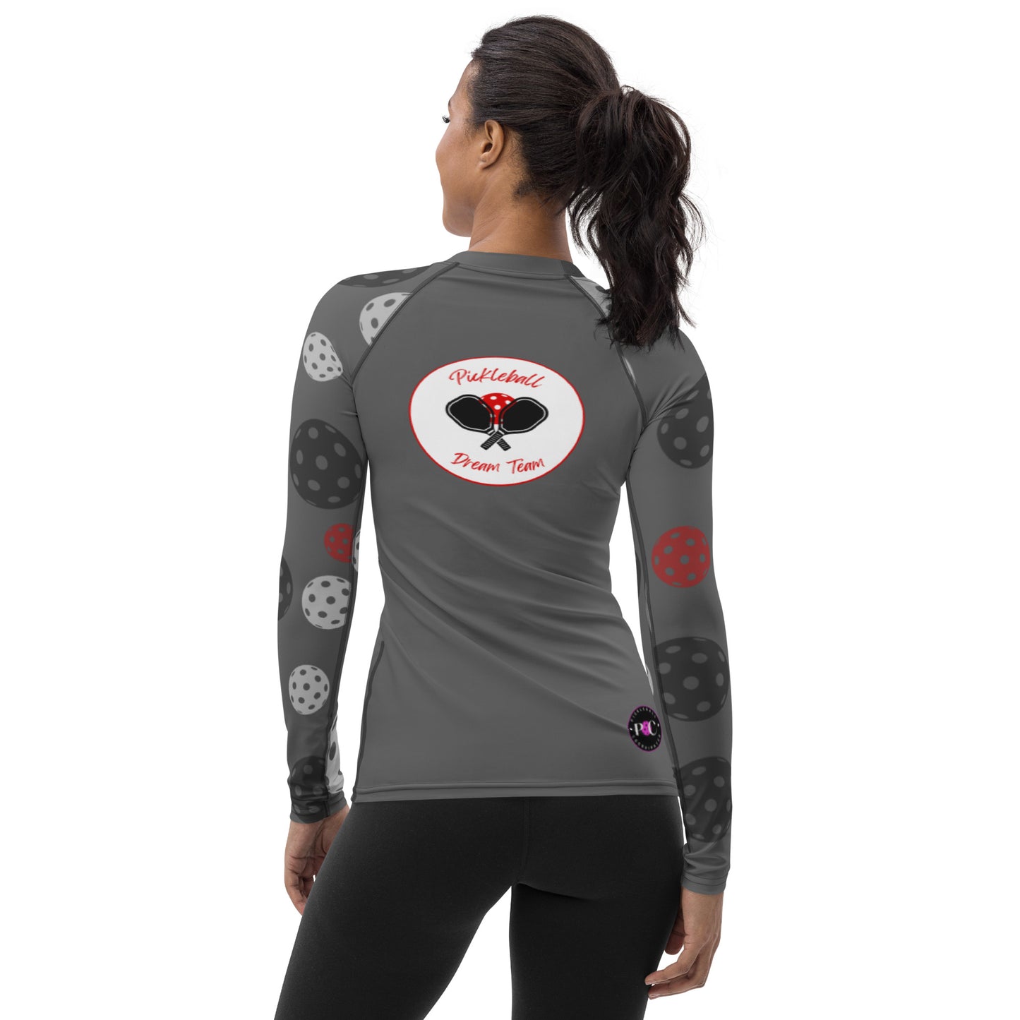 League-BR - Womens - UPF Long Sleeve Sun Shirt (Black & Red Dream Team)