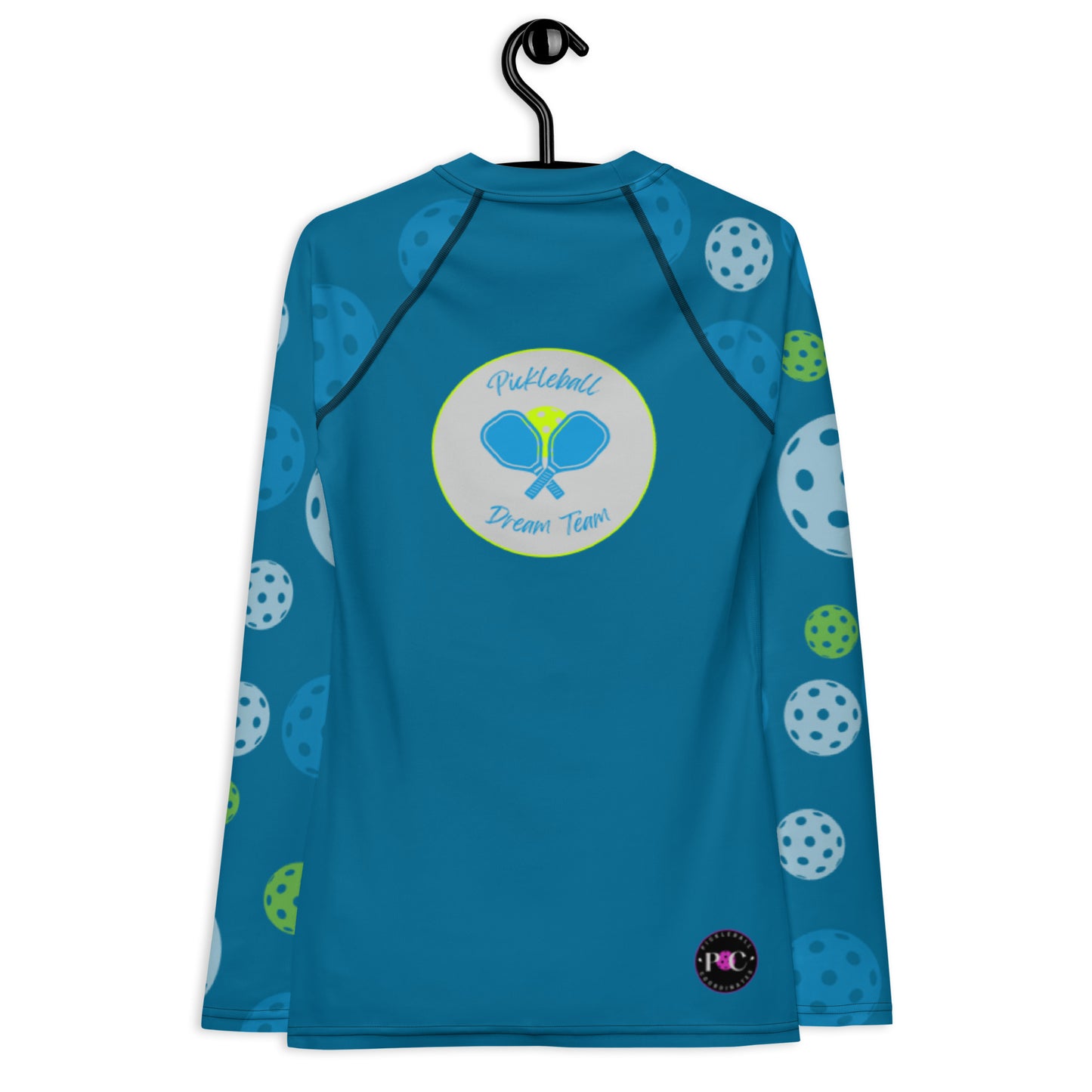 League-BG - Womens - UPF Long Sleeve Sun Shirt (Blue & Green DT)