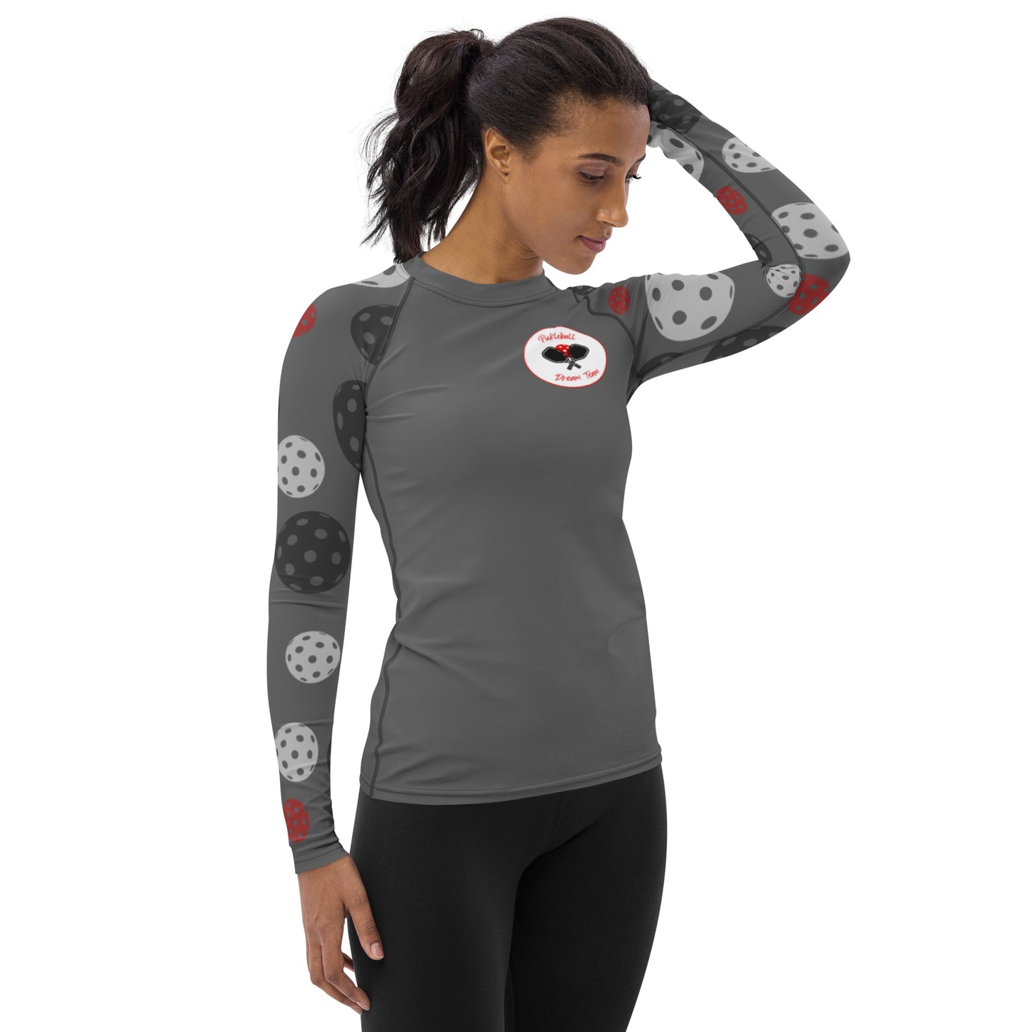 League-BR - Womens - UPF Long Sleeve Sun Shirt (Black & Red Dream Team)