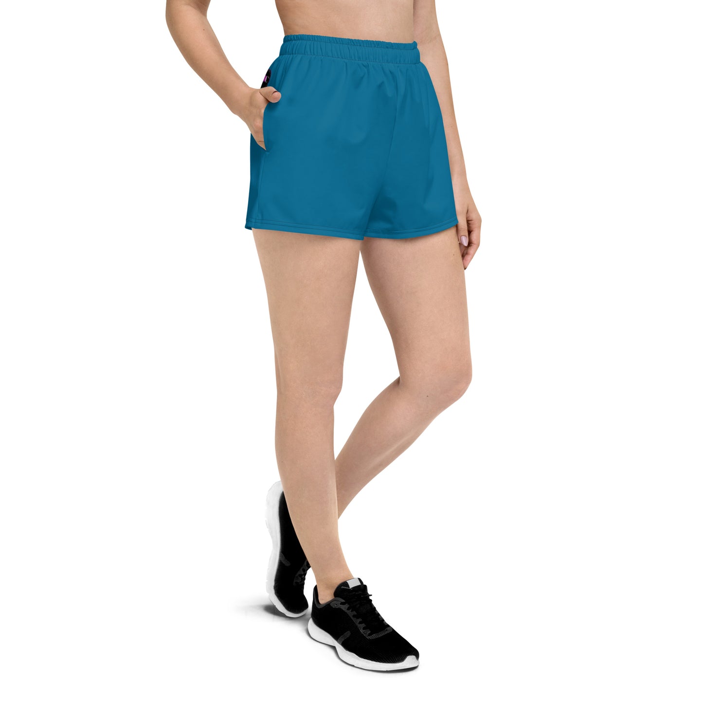 League-BG - Womens - Athletic Shorts (Blue & Green DT)