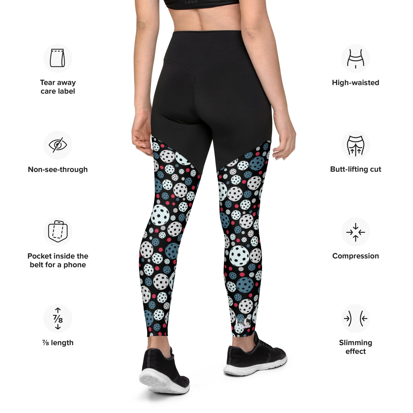 BMR Sports Leggings with Ball Pattern