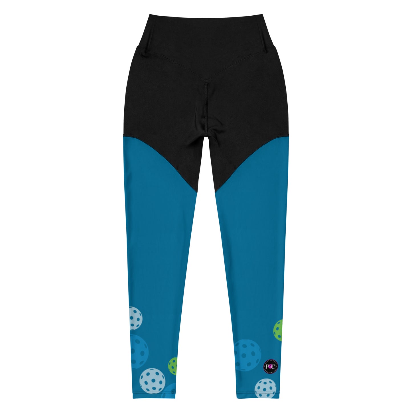 League-BG - Womens - Sports Leggings (Blue & Green DT)