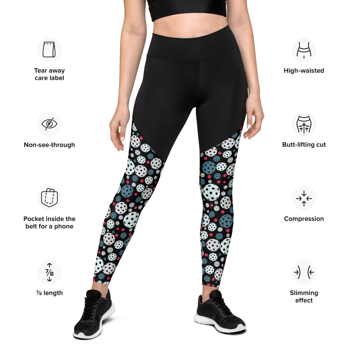 BMR Sports Leggings with Ball Pattern