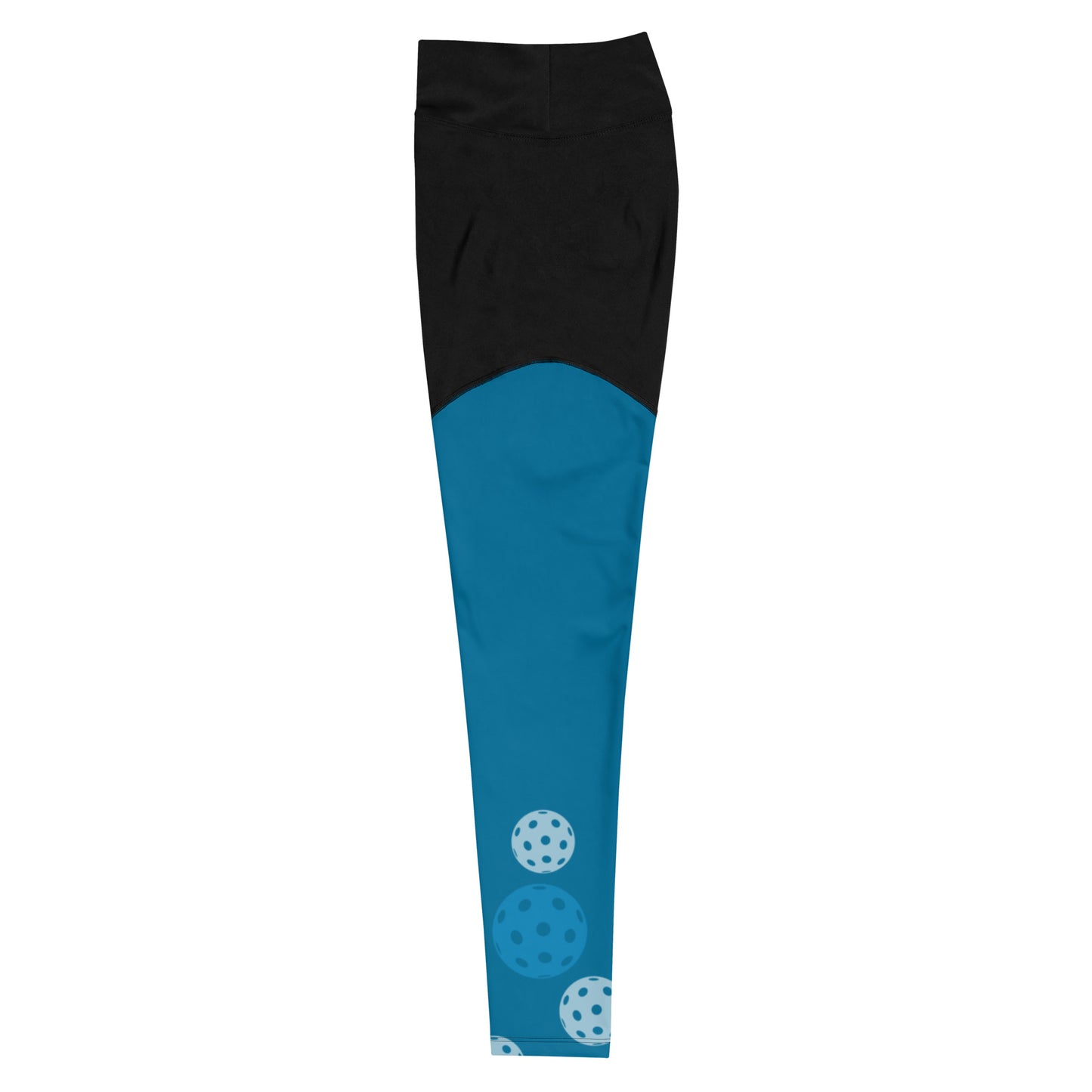 League-BG - Womens - Sports Leggings (Blue & Green DT)