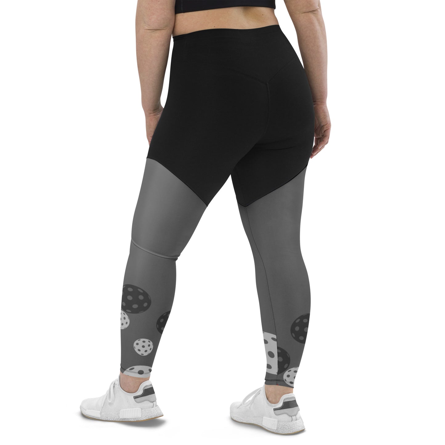 League-BR - Womens - Sports Leggings (Black & Red Dream Team)