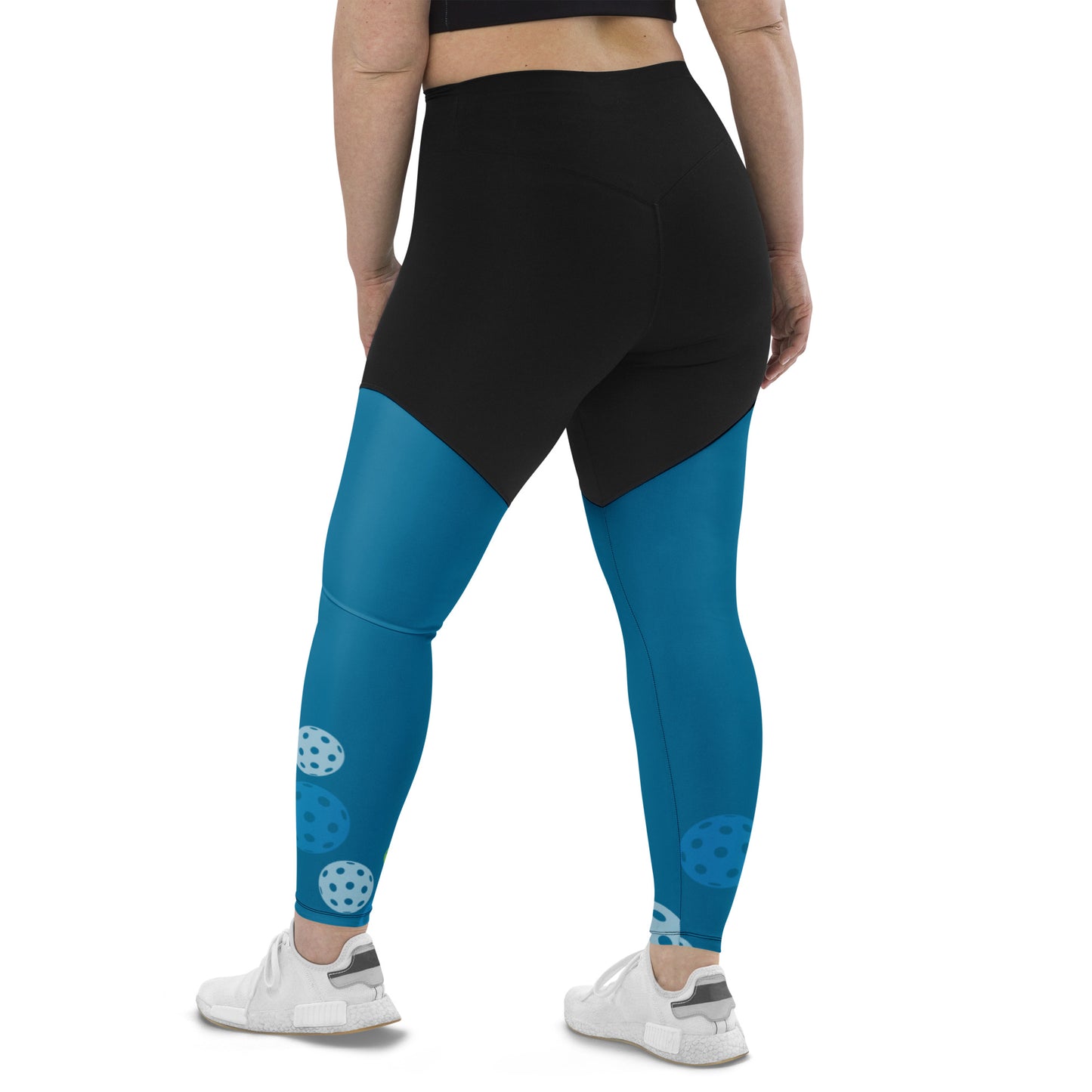 League-BG - Womens - Sports Leggings (Blue & Green DT)