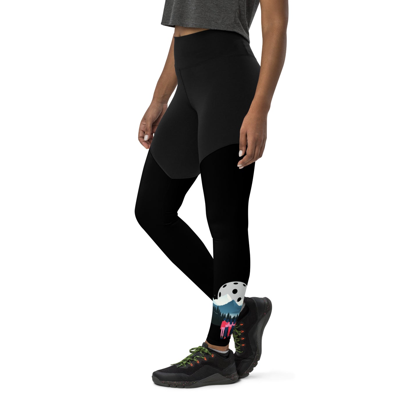 BMR Sports Leggings with BMR Moon Rising Pattern