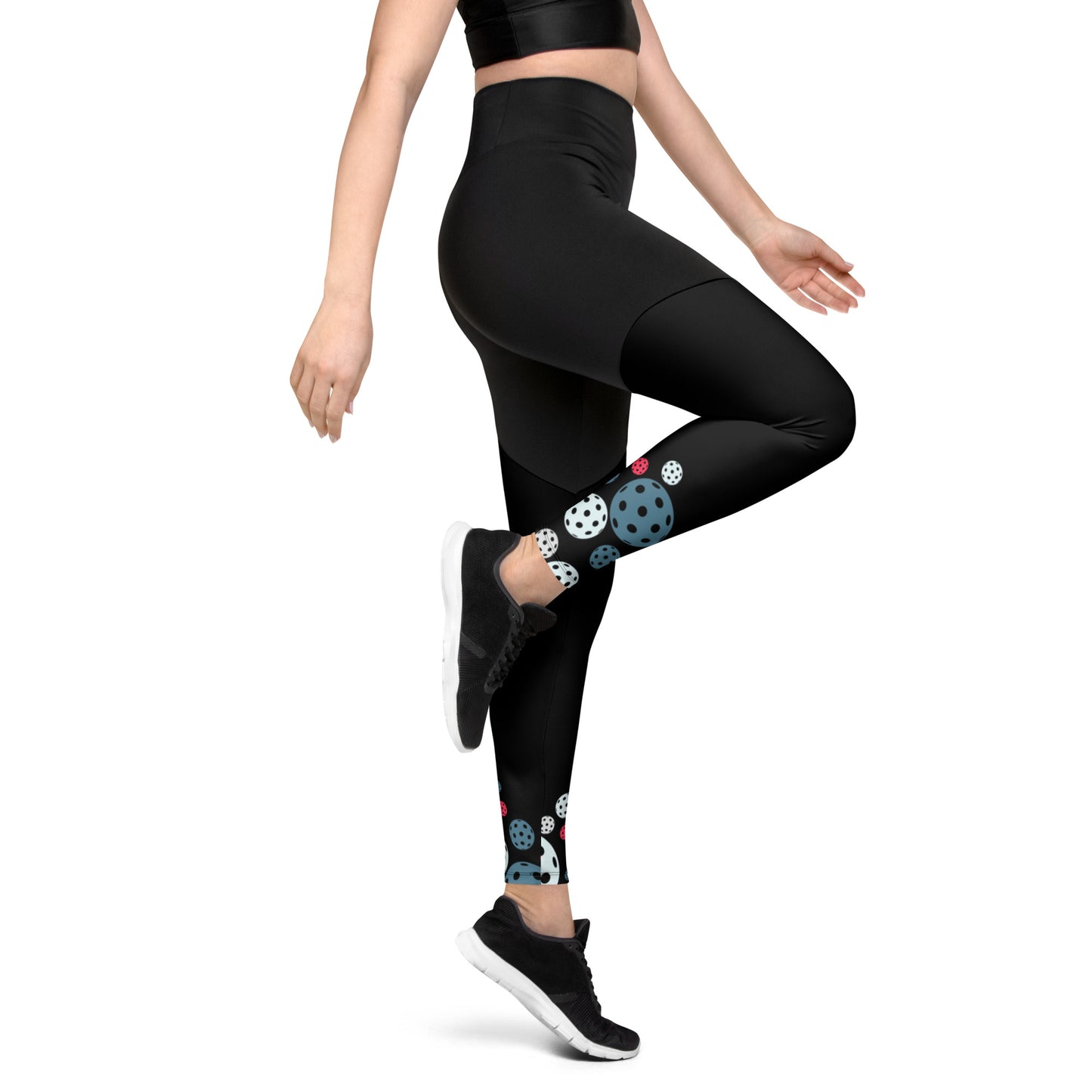 BMR Sports Leggings with Bottom Ball Pattern