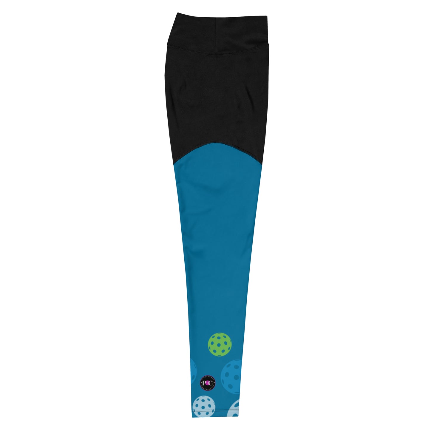 League-BG - Womens - Sports Leggings (Blue & Green DT)