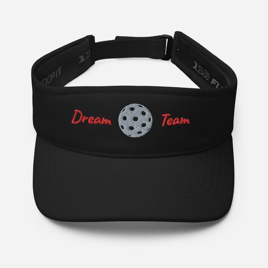 League-BR - Unisex - Sports Visor (Black & Red Dream Team)